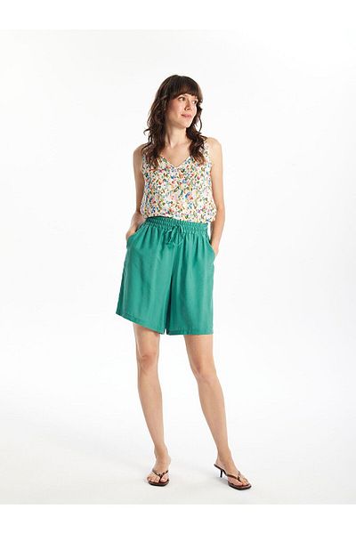 LC Waikiki Women's Elastic Waist Straight Shorts