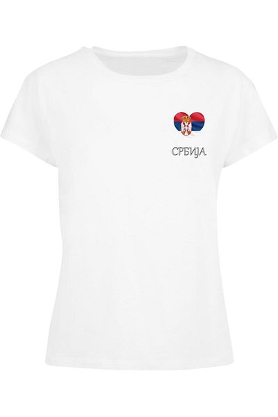 Merchcode Damen Merchcode Fußball - Serbien T-shirt