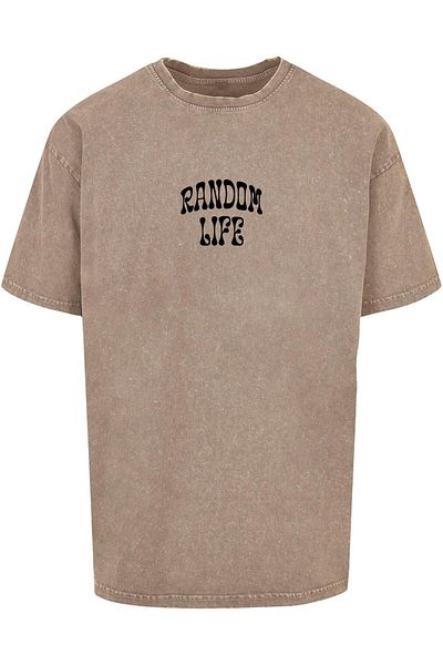 Merchcode Herren Random Life Acid Washed Heavy Oversized Tee