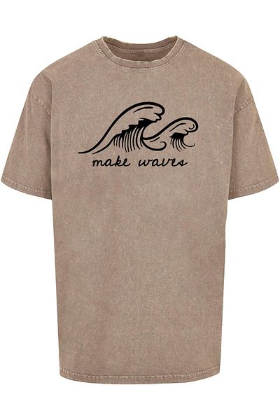 Merchcode Herren Summer - Make Waves Acid Washed Oversize Tee
