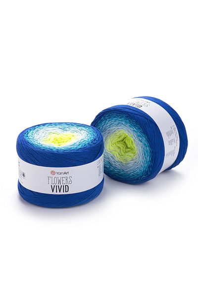 Yarnart Flowers Vivid - Μαρμάρινο Χειροποίητο Πλεκτό Νήμα Ebruli-510