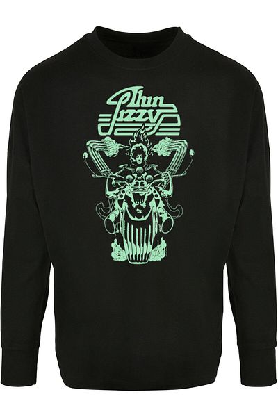 Merchcode Herren Thin Lizzy - Rocker Flames Oversize Longsleeve