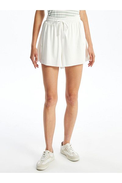 LC Waikiki Women's Elastic Waist Plain Shorts Skirt