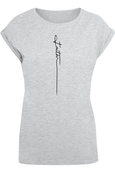 Merchcode Damen Ladies Faith Extended Shoulder Tee