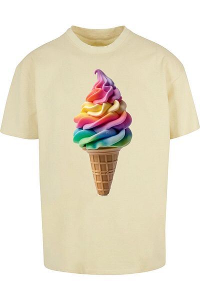 Merchcode Schweres, übergroßes T-Shirt mit Pride Scoops