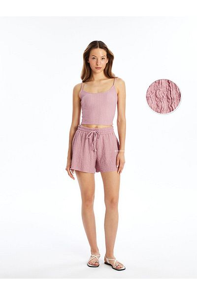 LC Waikiki Women's Elastic Waist Straight Shorts