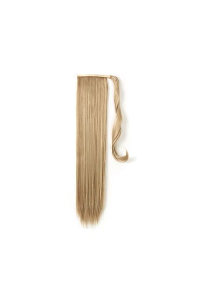 animis beauty Extensie de par, Coada par Blond Cenusiu, dreapta, 60 cm, fibra sintetica cu aspect natural