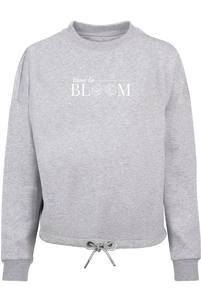 Merchcode Damen Ladies Time To Bloom - Oversize Crewneck