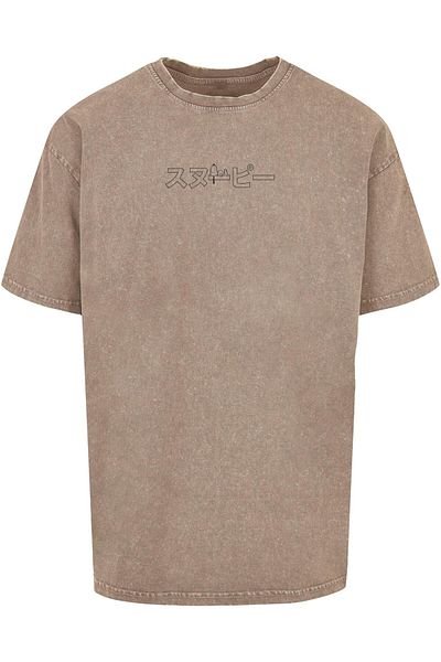 Merchcode Herren Peanuts - Snoopy Relax Acid Washed Heavy Oversize Tee