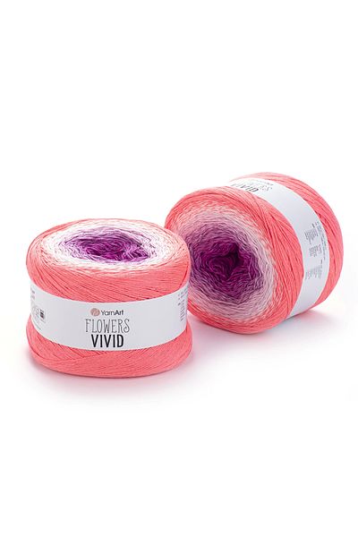 Yarnart Flowers Vivid - Μαρμάρινο Χειροποίητο Πλεκτό Νήμα Ebruli-511