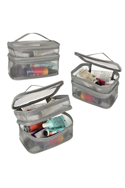 TECOS Cosmetic and perfume organizer bag, Tecos, with handle, ideal for travel or checked luggage