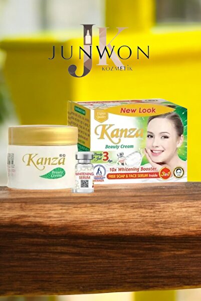 junwon Kanza Beyazlatma güzellik kremi ile SERUM ve sabun 3 LÜ SET