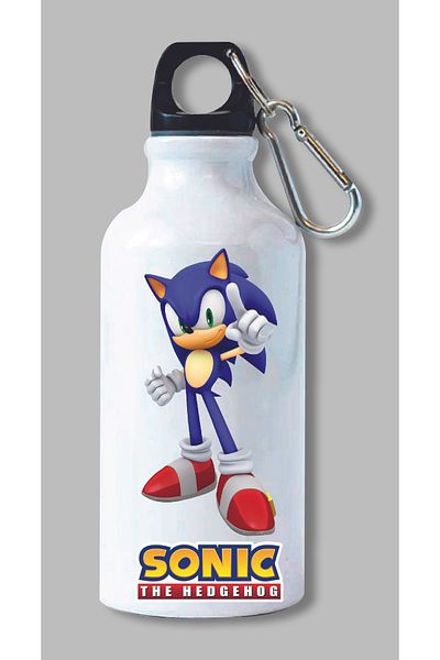 DKDZ SHOP Sonic Printed Water Bottle with Hook 600ml. - 015