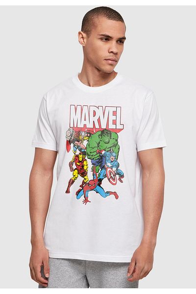 ABSOLUTE CULT Herren Avengers - Marvel Comics Group Basic T-shirt