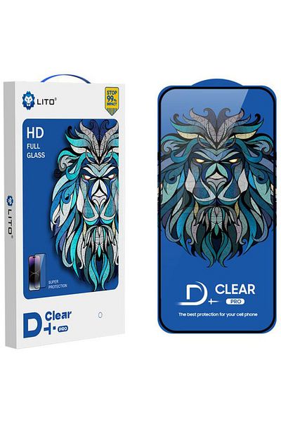 REDz Accessories Folie de sticlă Lito Glass, protecție completă 9H pentru iPhone 16 Pro Max, margini curbate negre