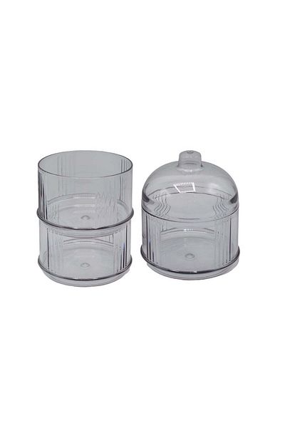 Generic 3-piece multi-use plastic food containers with lids