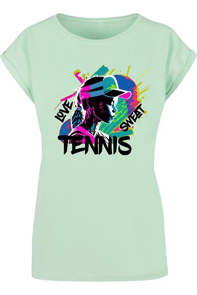 Merchcode Damen Ladies Tennis Love, Sweat - T-shirt