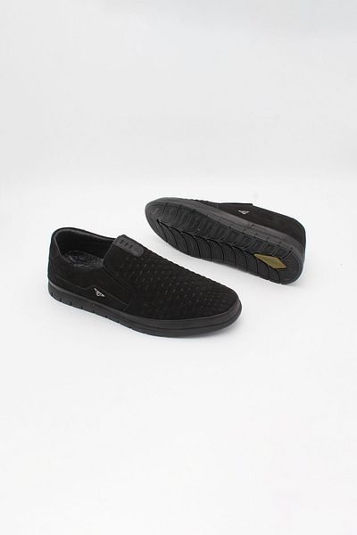 ENDİCAN 825 1310-2 Men's Genuine Leather Shoes Black Nubuck