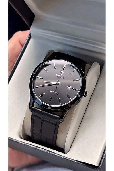 Fiesta Brand Wristwatch Leaf Thin Case