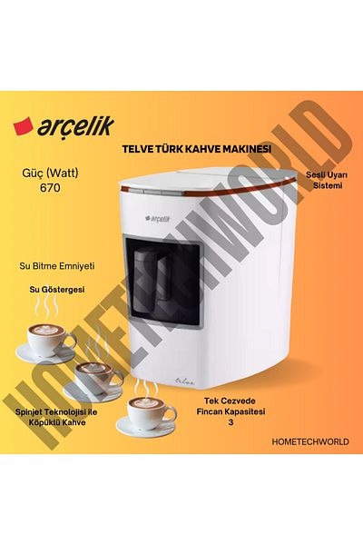 Arçelik Telve White Turkish Coffee Machine