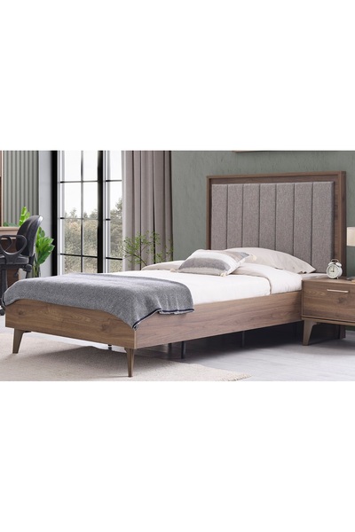 Nott Mobilya HUZZ CEVİZ KARYOLA 100 CM (BAŞLIK DAHİL)