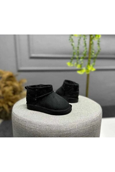 Eymen kids siyah mini günlük çocuk ayakkabı bot(içi yoğun tüylü olduğu için bir beden büyük alınız)
