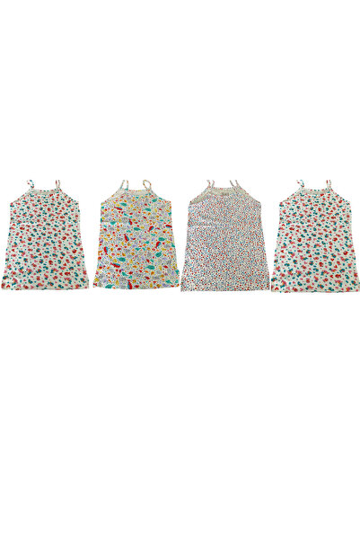 Tutku Kız Çocuk Atlet 4’lü Paket – %94 Pamuk %6 Elastan – Numara4 (7-8- Yaş) ...