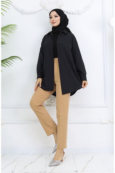 sefamerve Παντελόνι ίσιο 1154-04 Camel