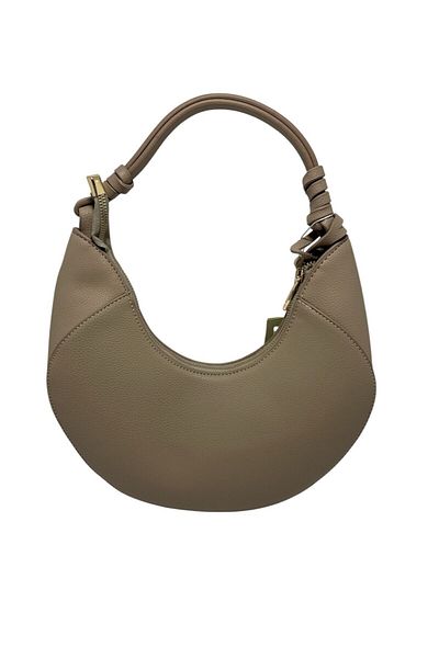 Armine Modern Zippered Shoulder Bag Mink