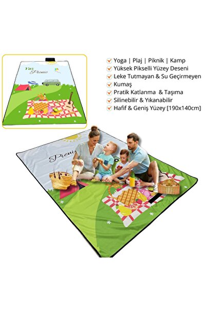 Genel Markalar Plaj Piknik Kamp İçin Kir Kum Tutmayan Su geçirmez Plaj Örtüsü...