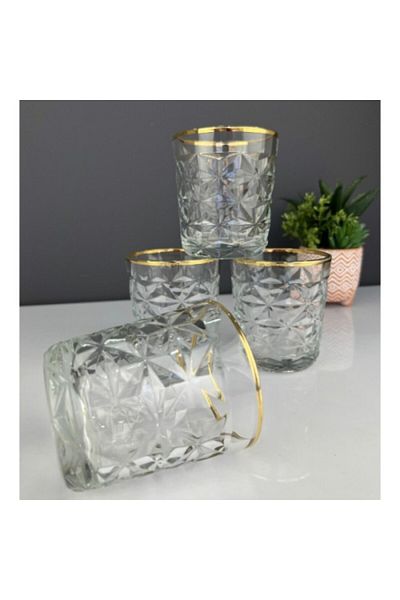 Mu Art Set de 6 pahare de cristal pentru bauturi racoritoare 300 Ml