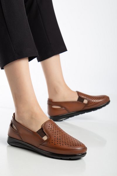 Waresta Daily Summer Orthopedic Low Sole Women's Shoes Large Size Daily Leather Mother Shoes Wrs405