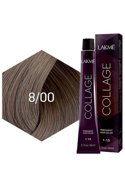 Lakme Collage Permanent Hair Dye for Unisex 8/00 Light Blonde
