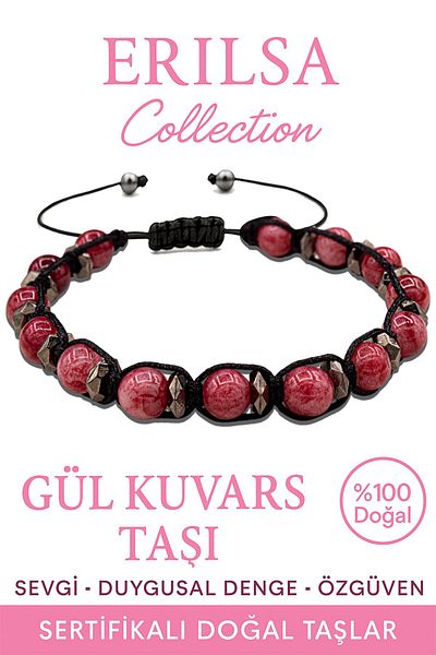 Erilsa Certified Terahertz Rose Quartz Stone Bracelet – Love and Compassion
