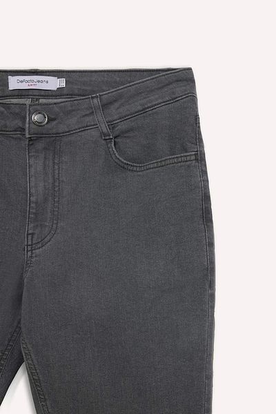 DeFacto E7440 Gray Pedro Slim Fit Slim Fit Normal Waist Slim Leg Jean Trousers