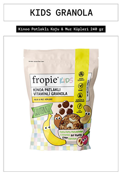 FROPİE Kids Granola - Kaju & Muz Küpleri 240gr