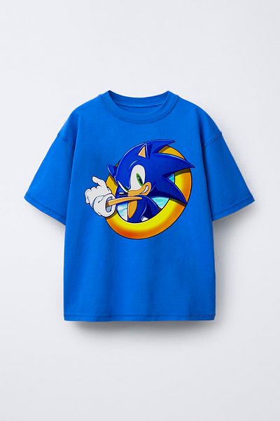 c.c.l. coccolin kids baby clup Tricou supradimensionat pentru copii cu imprimeu Sonic Hedgehog