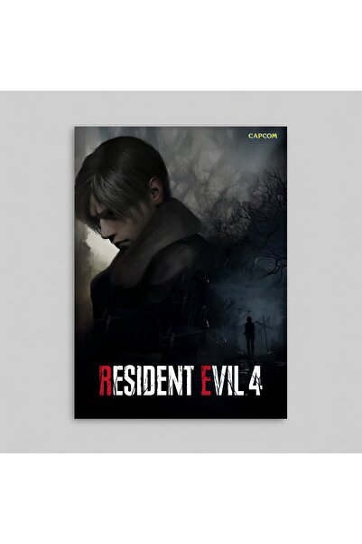 Orendart Resident Evil 4 Game Leon Kennedy Çerçevesiz oyun tasarım poster tablosu
