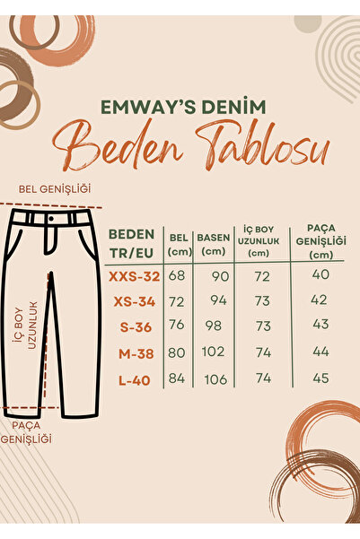 Denim Kadın Straight Fit Jeans Kot Pantolon