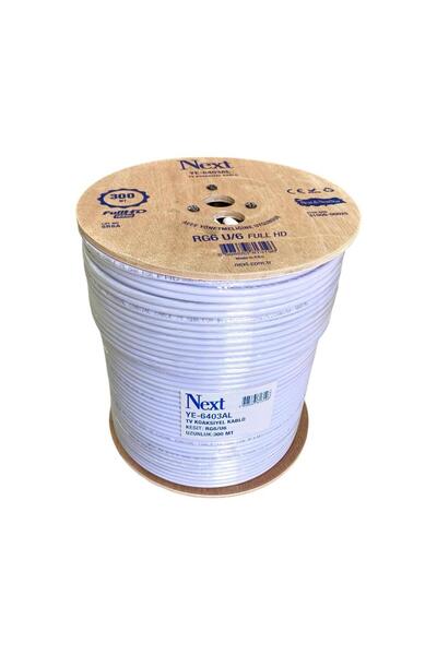 Next YE-6403AL RG6/U6 Full HD Koaksiyel Anten Kablosu 64Tel 300Metre