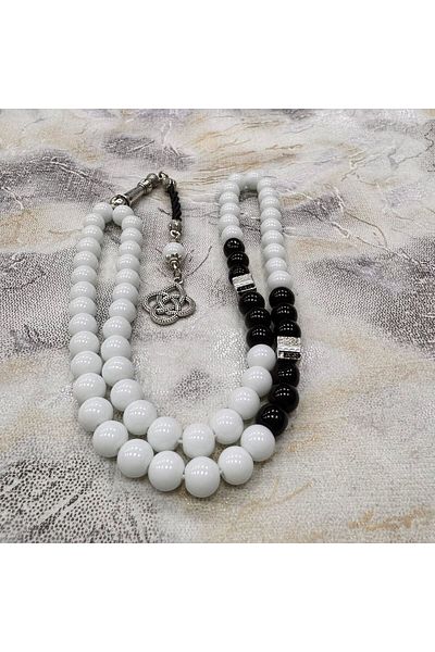 Generic Distinctive white rosary with Kaaba separators