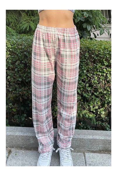 FAMES PİJAMA Plaid Pajama Bottoms
