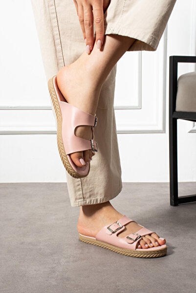 SWORD Summer Slippers - Double Buckle Double Tape Detailed Summer Slippers - Daily Slippers