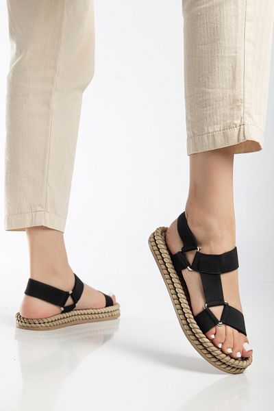 Waresta Straw Sole Elastic High Sole Flexible Sandals