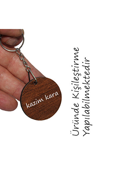 10 Pieces Personalized Name Logo Printed Wooden Keychain, Car Auto Keychain, Keychain