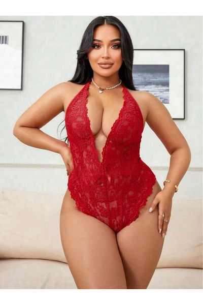 CindiyCurve Νυχτικό με φανταχτερό σχέδιο Plus Size