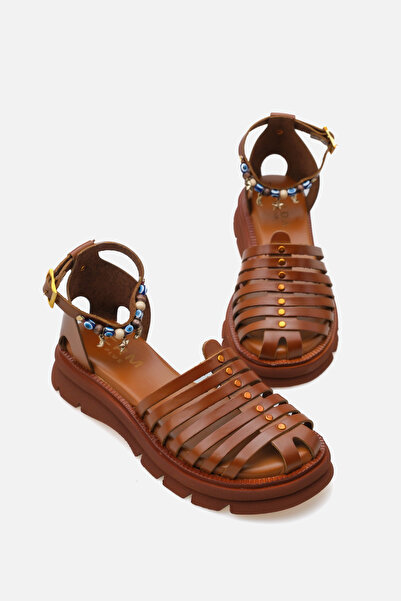 Corridor Italy - Günlük Kadın Hakiki Deri Sandalet