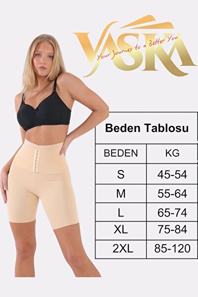 Vaska Lift Agraflı Toparlayıcı Etkili Silikonlu Lazer Kesim Paçalı Korse