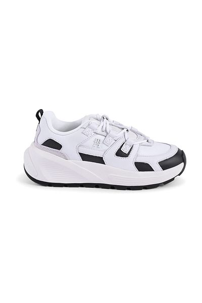 Tommy Hilfiger Granatowo-białe trampki damskie Fw0Fw 076510 K4