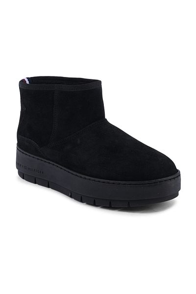 Tommy Hilfiger Semišové černé dámské boty FW0FW07662BDS